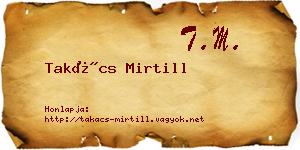 Takács Mirtill névjegykártya